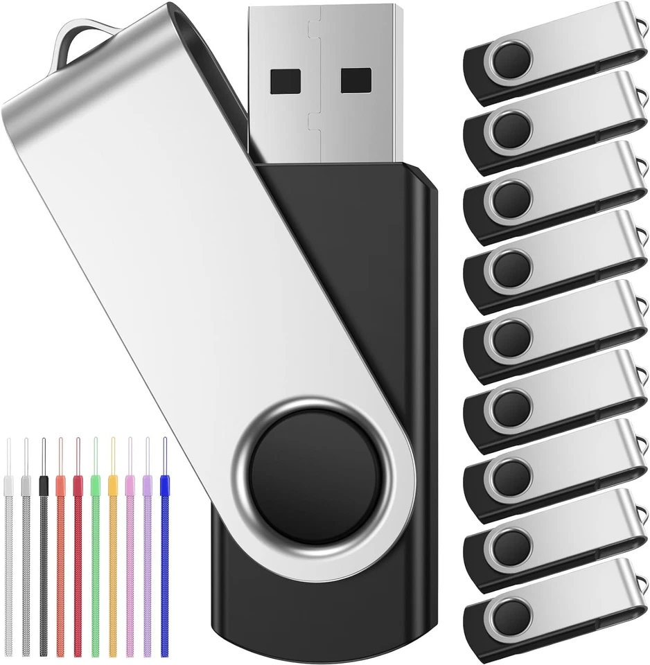 Chiavetta USB 1GB 10 Pezzi Penne USB 2.0 - Pendrive 1 GB Portatile Pennetta USB  - Immagine 2 di 4