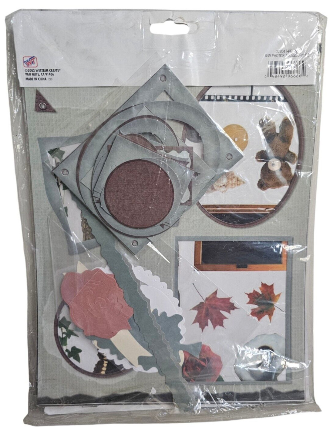 WT Classic Scrapbooking Kit Make 10+ Pages Stickers Sheet Paper Frames Mat Tags