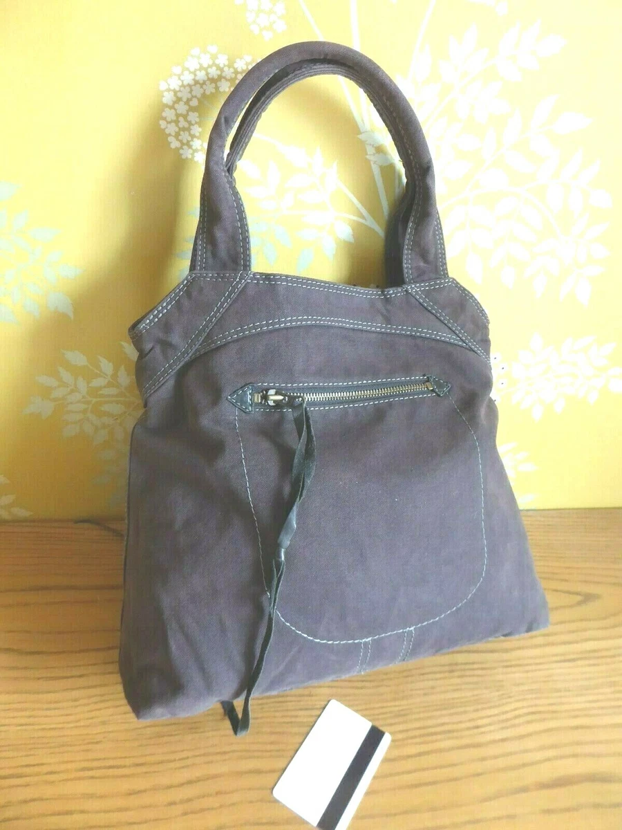 ZADIG VOLTAIRE sac cabas doubles anses toile Gris anthracite eBay
