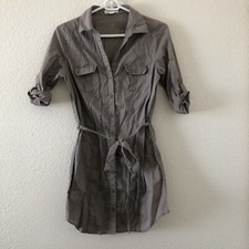Forever 21 button down dress taupe color S