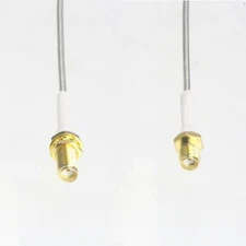 SMA Double female to nut bulkhead RG405 .086" Flexible Semi-Rigid Jumper 4~40"