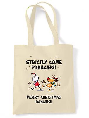 STRICTLY COME PRANCING TRAGETASCHE - Weihnachtsgeschenk Neuheit Dancing Rudolph Santa