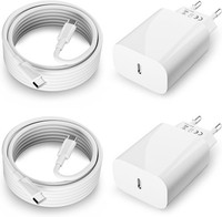 USB C LadegeräT 20W Mit 2M Ladekabel FüR Iphone 15-17 Ipad SchnellladegeräT