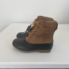 Sorel Youth Cheyanne II Lace Waterproof Elk Brown Black Winter Boots Size 3