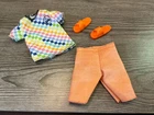 Vintage Mattel Barbie Ken Doll Clothes Shirt Shorts Shoes Set Lot