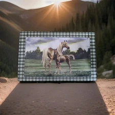 Rustic Horse Decorative Nesting Boxes Set 2 Western Country Home Décor Storage