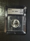 ICG Graded MS64 1964-D Washington Silver Quarter