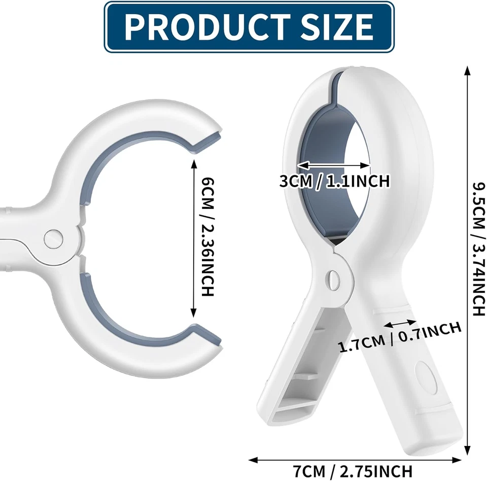 Paquete de 12 clips para toallas de playa de alta resistencia al viento alfileres para ropa para estante de secado Foto 2 de 4