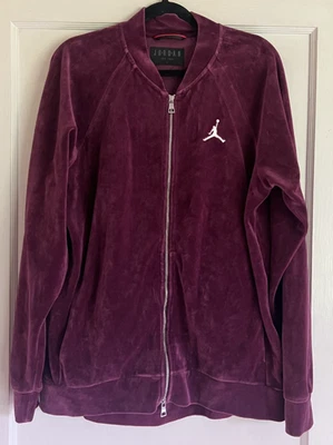 Jordan Track Jacket Mens L Purple Velour Full Zip Jumpman Logo AH2357-609 - Image 1 of 4