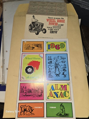 #ad 1969 WHEEL HORSE POWER FACTORY SUGGESTED PRICE LISTS AND ALMANAC RARE $17.99