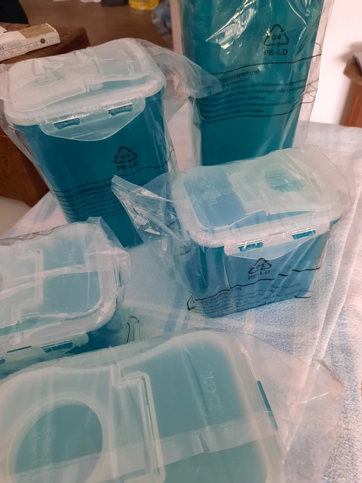 Schuettelboxen Look Look Aufbewahrung Voratsboxen Tuerkis Qvc Neu - Bild 2 von 4