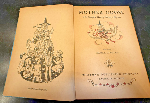 1953 Whitman Mother Goose Complete Nursery Rhymes Hilda Miloche HC - Picture 6 of 15