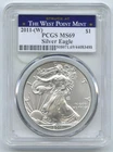 2011-(W) American Eagle 1 oz Silver Dollar PCGS MS69 West Point Mint - R354