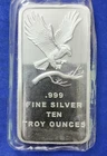 10 oz. Silver Silvertowne Eagle Design Bullion Bar of .999 Fine Silver