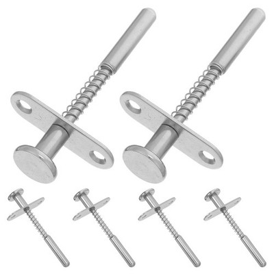6Pcs Durable Steel Infant Crib Spring Bolts and Drawer Latch for Home Use Silver