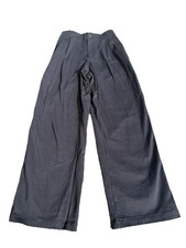 Alo Black Pleated Wide Leg Pants Small Elastic Waist Workwear City Chic Modern