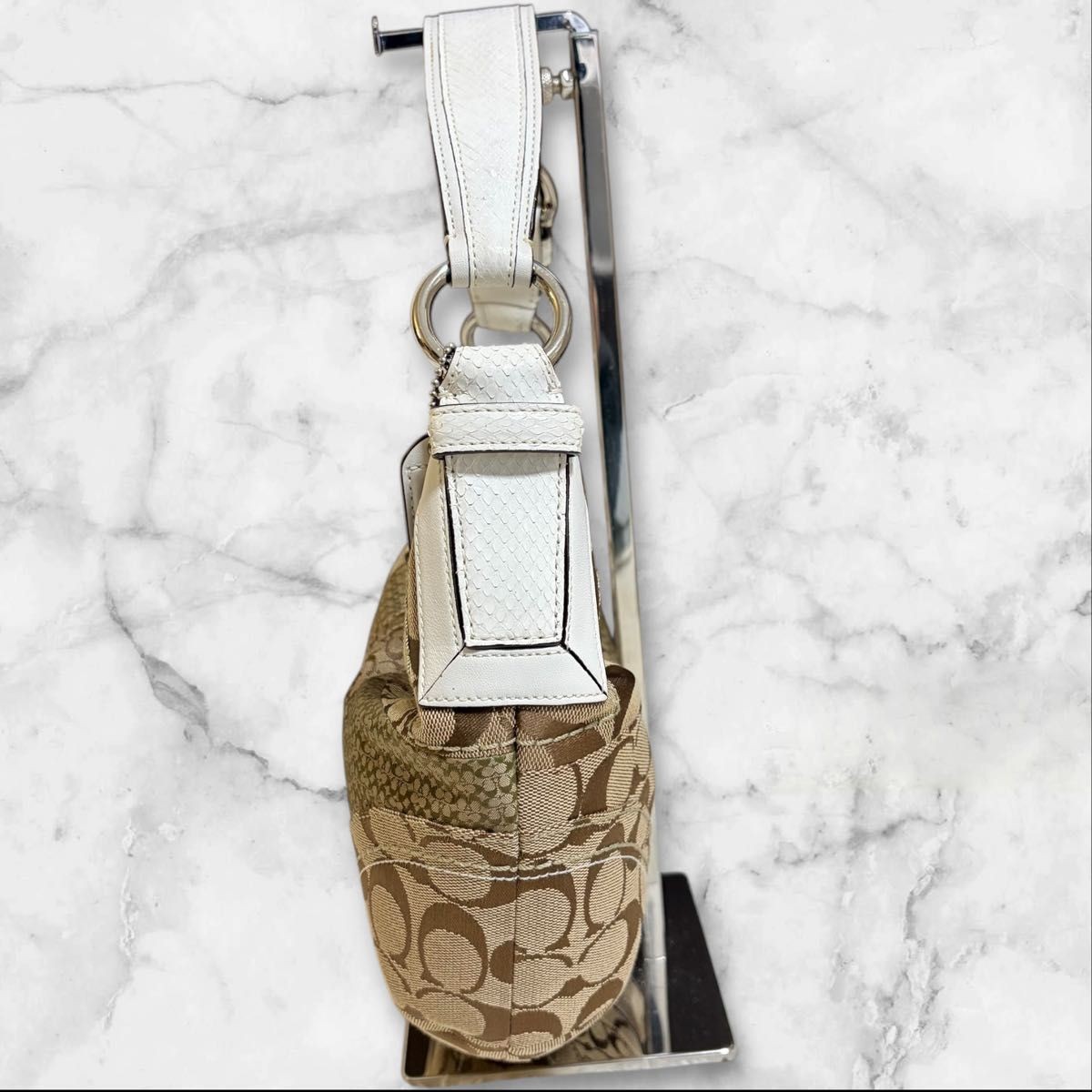 Coach Signature Patchwork Half Moon Bag Signature… - image 4