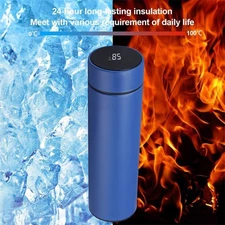 Smart Insulated 500ml Stainless Steel Vacuum Mug Thermos Cup – Blue