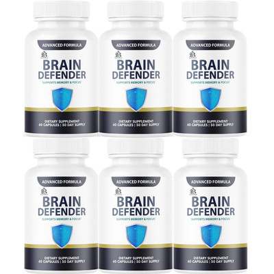 Brain Defender Advanced Wellness Support Supplement Official - 6 Bottles