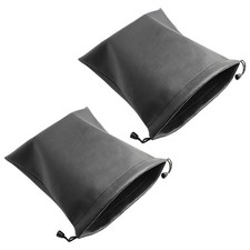2 PCS Headphone Carrying Bags Portable Travel Headset Black Pouch Drawstring