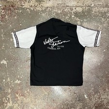 70s Vintage Black and White King Louie Bowling Shirt Mens Size Medium USA Made