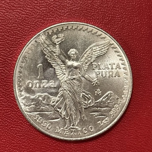 1990 Mexico Libertad 1 oz Silver Coin BU