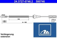 Ate 24.3727-0746.2 Seilzug FüR Feststellbremse Handbremsseil Bremsseil