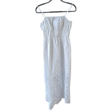 Madewell Embroidered Tank Midi Dress in Poplin Size 4 NWT