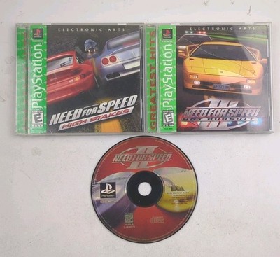 Need For Speed 2 & 3 Hot Pursuit + High Stakes PS1 3 Game Racing Bundle Lot NFS