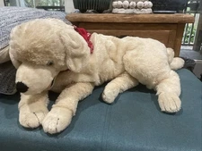 Hugfun Yellow Labrador Retriever Puppy Dog Realistic Stuffed Animal Plush 21” +