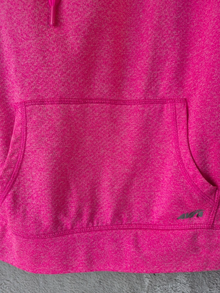Avia XL Long Sleeve Pink Hooded Activewear Pullover Thumb Holes - Image 2 of 4