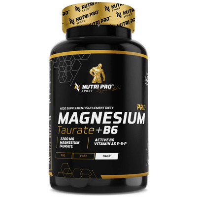 Magnesium PRO Taurat + B6 60 Kapseln - Muskeln und Nervensystem Nutri Pro Sport
