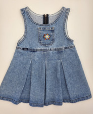 Vintage LEE Denim Jumper Dress, Little Girl 4T, USA Made
