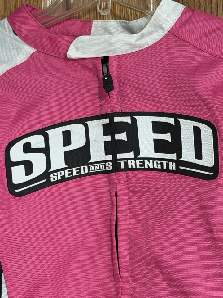 Jaqueta de motocicleta blindada Speed And Strength com luvas combinando rosa feminina GG - Imagem 2 de 4