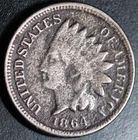 1864 INDIAN HEAD CENT - COPPER NICKEL CN
