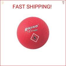 Champion Sports Playground Ball, 6", Red