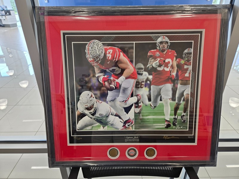 Ohio State "CAPTAIN JACK" Framed Print 30" by 33" #38 of 250 Limited(NEW)