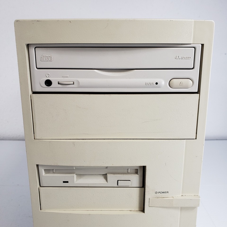 Ms Dos 486 Computer Vintage Escom Happy 486 PC Tower Intel Pentium PCI ISA Retro MS-DOS ...