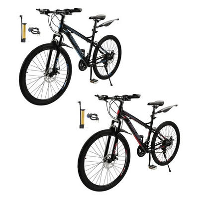 #ad #ad 26quot; 21 speed Mountain Bike Double Disc Brake Thumb Shifter Unisex Teenagers MTB $237.69