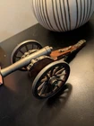 Vintage Civil War Mini Cannon Metal And Wood Desk Decor 10"