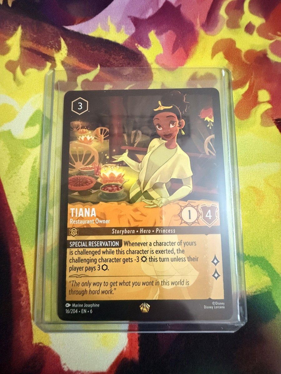 tiana lorcana card Disney Lorcana TCG Tiana - Restaurant Owner 16/204 Azurite Sea Legendary  Amber …
