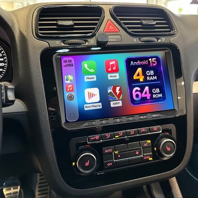 4G+64GB Für VW Scirocco 2008-2017 Apple Carplay Android 15 Autoradio GPS Navi BT