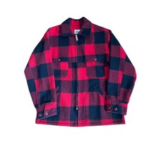 Vintage Woolrich Buffalo Plaid Wool Hunting Jacket 42 Large 1960s  1970s 0328