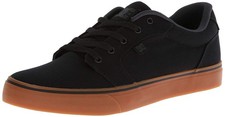 DC Mens Anvil TX Shoe, Black/Gum, 12 D M US