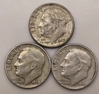 Three 1963 D ROOSEVELT DIMES 10C (# circulated, ungraded