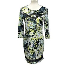 Love Fire Womens Small PolySpandex Sheer Criss Cross Splatter Bodycon Dress