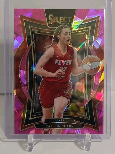 2025 Panini Select WNBA CAITLIN CLARK Concourse #41 Pink Cracked Ice Prizm