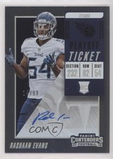 2018 Panini Contenders Rookie Playoff Ticket /99 Rashaan Evans #155 Auto 00g3