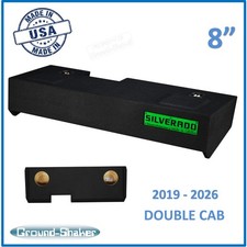 Chevy Silverado 2019 - 2026 Double Cab 8" Dual Subwoofer Enclosure Speaker Box