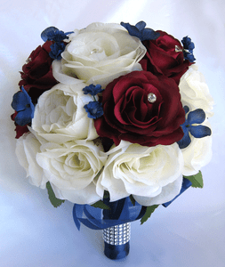 17 Piece Package Wedding Bouquet Bridal Bouquets Silk Flower Cream Image Is Loading 17 Piece Package Wedding Bouquet Bridal Bouquets Silk